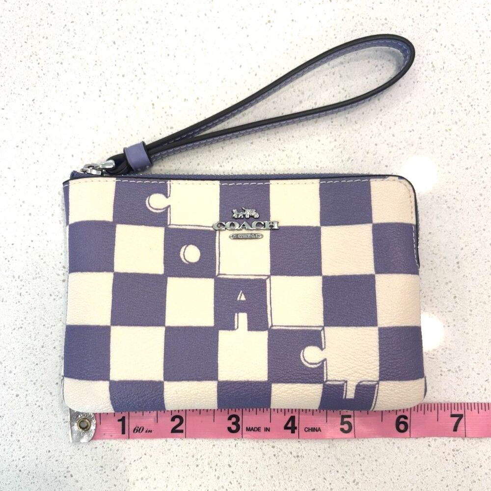 Coach Checkered Wristlet